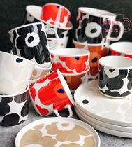 Spot: on sale) Finland Marimekko unikko ceramic hand-held mug mug rice bowl square disc
