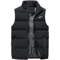 Nike mens down cotton waistcoat spring and autumn winter wearing padded thick warm vest jacket waistcoat
