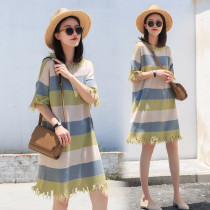 Net red maternity dress nursing dress out of fashion 2021 new fashion mom age-reducing maternity dress summer skirt female