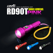 SCUBALAMP RD90T 1800 LUMENS Diving Flashlight Lighting Black Water Exploration Colorful Filter