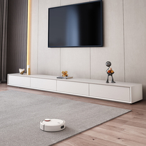 Modern minimalist rock board TV cabinet Tea Table Nordic Light Extravagant size family Living room TV cabinet White lockers