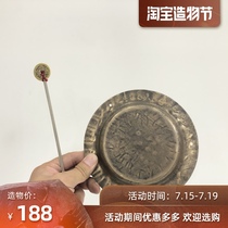 15cm handmade bronze clang gong Old copper clang Water and land dojo with high-quality ringing copper cloud gong chanting pure copper clang son