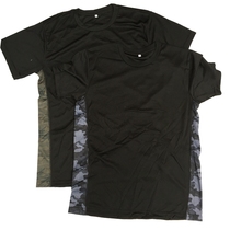  Washed quick-drying stitching camouflage round neck mens short-sleeved summer thin mesh breathable T-shirt outdoor sports sweat half sleeve