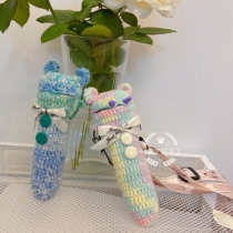 A family of handmade caterpillar reading pen protective cover violent bear color male and female baby washable protective cover