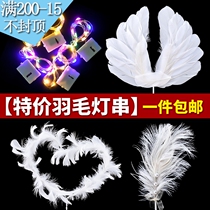 10 sets of angel wings feather wire love feather cake decoration plug-in