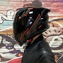 JIEKAI JIEKAI car helmet men and women full helmet double lens Net red and black street car anti fog can Bluetooth Four Seasons star Tea