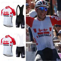2021 Lotto Riding Suit Summer Short Sleeve Cycling Suit Set Bike Mountain Bike Road Car Silicone Pad Breathable