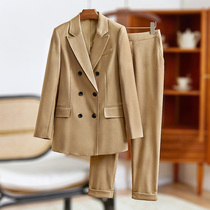  2021 autumn new temperament small suit fashion suit high-end professional suit jacket pants two-piece female