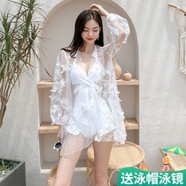 DK swimwear women 2021 new hot spring sexy fashion smock Conservative belly thin fairy fan summer