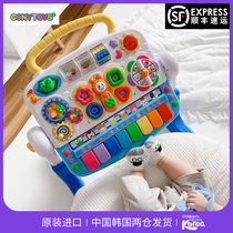 Korea Cony toy multifunctional childrens Walker music game table baby fitness frame educational toy table