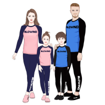 Boy and girl child couple with long sleeve pants sunscreen dry snorkeling swimming suit jellyfish