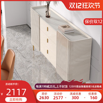 Light luxury Rock board side cabinet living room locker against the wall wine cabinet post modern simple restaurant storage cabinet porch Hall Hall