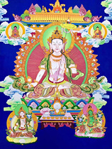 Big white umbrella cover Buddha mother back to the law Muqing Temple chanting