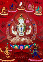 Four-armed Guanyin burning (one hundred thousand times) Muqing Temple chanting