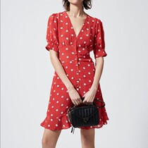  TK 2020 spring and summer new lady sweet three-point printing V-neck waist dress special offer non-refundable