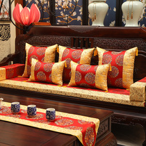 Red wood sofa cushions Chinese solid wood furniture Bed Cushion Five Pieces Anti Slip Washable Latex Sponge Cushion