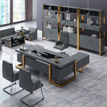 Light Extravagant Boss Table Minimalist Modern Office Big Bandae President Desk Atmospheric Manager Desk Portfolio