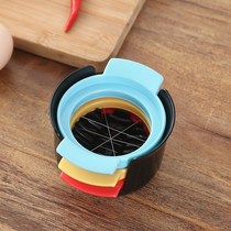 Songhua egg cutter three-in-one household Stainless Steel Petal Split artifact pressing egg tool slicer