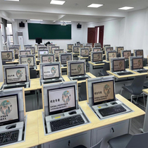 Flip computer desk monitor hidden computer desk school classroom student Table unit electric classroom training table