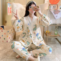 Air cotton monthly clothing winter postpartum January 2 cotton nursing pregnant women pajamas autumn and winter large size thickened