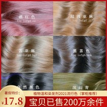 Hair dye 2021 popular color white female pure own at home hair dye plant black tea color bubble foam cream new