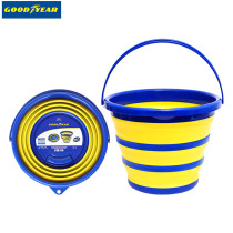Goodyear folding bucket portable and easy to use soft silicone telescopic fishing bucket outdoor supplies storage bucket thickened car wash bucket
