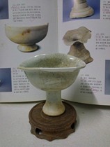 Song Dynasty Yingqing a high foot bowl glaze water is very beautiful Bao Lao fidelity support identification