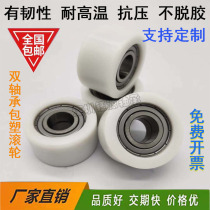 Plastic coated plane pulley embedded double bearing 600060016002 nylon plastic elevator cutting machine roller