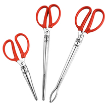 Yellow Eel Clip Lengthened Anti-Slip Catch Fish Lobster Clay Crab Pliers Tool Stainless Steel Clip Fisher Catch Sea God
