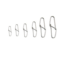 Stainless steel double buckle pin diamond pin connector connecting ring Eight-character ring sub-connector Fishing gear Fishing products