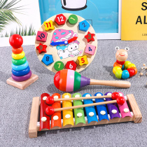 Young Children Baby eight-tone hand piano small xylophone 8 months baby educational instrument toys 1 a 2 years old and a half 3 Early education