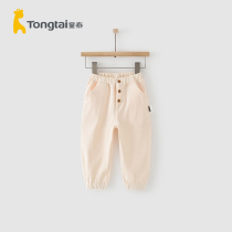 Child Tai Chunqiu 1-4-year-old infant male and female baby clothes tightness waist casual pants out for long pants