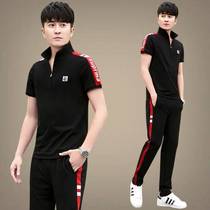 Youth sports suit Mens Jordan Noo Summer new short sleeves T-shirt trendy summer clothes 361 Leisure Two sets