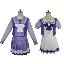 Horse racing lady initial winter summer school uniform cos long sleeve short sleeve sailor suit