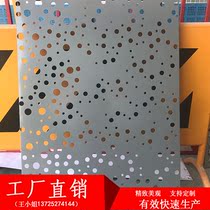 Irregular round hole punching plate exterior wall decorative net galvanized round plate air conditioner outer machine carved hollow protective cover plate