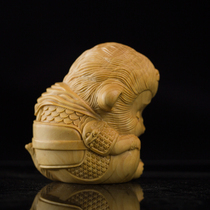 Wenplay hand-held men play boxwood carving monkey Zen tea room Monkey King incense small ornaments
