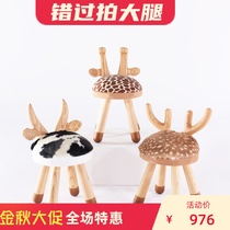 ins Xie Na with Nordic giraffe calf deer stool animal Chair Children Baby Back Chair Childrens Room