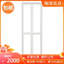 Japan imported Sanassociation bathroom door toilet waterproof push-pull semi-transparent safety resin glass aluminum alloy folding door