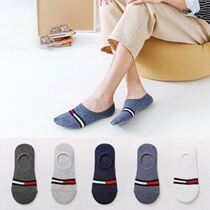 Socks male summer socks thin cotton socks silicone stealth socks breathable sweat socks low-gang shallow socks