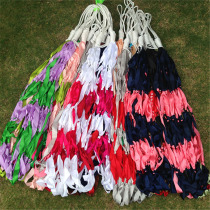 Color strip Mesh Hammock outdoor camping indoor and outdoor swing leisure hammock single man mesh canvas hammock