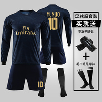 Long sleeve football suit training suit Xia Messi Jersey suit sports men custom printing c Luo Real Madrid AC home Paris