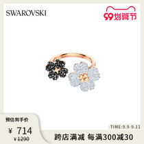 Swarovski LATISHA Elegant Flower Man Ring Jewelry Gift for Girlfriend