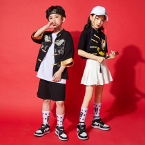 61 Childrens cheerleading performance costumes China Wind Men and womens children walking show Han clothes Primary school Childrens Games to be performed