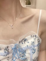 Rising Moonlight original water drops senior niche retro ins choker necklace 925 silver women simple design sense