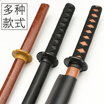 Kendo practice wooden knife wood sword with sheath solid wood training Aikido Japanese adult children cos toy unopened blade
