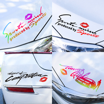 Car lamp eyebrow car sticker creative personality car modification decorative decal Hood letter body pull flower sticker