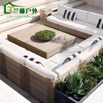 Outdoor American Grapefruit Sofa Terrace Balcony balcony Balcony Garden Modern Combined Casual Aluminum Alloy outdoor sofa