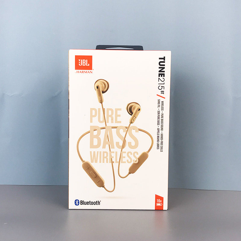 jbl t215bt蓝牙耳机颈挂脖式半入耳运动跑步高端音乐耳塞线控带麦