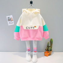 Girl Spring Clothing Foreign Air 2 Children Clothes Tennis Red 3 Tide Children Clothing Baby Spring Autumn Season One Year Old Multibaby Sports Suit