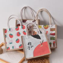 Japanese cute lunch box bag Summer office worker tote bag Net Red small bag with rice bento bag for snacks